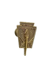 Messing National Honor Society Pin Vintage klein - Bild 1 von 4