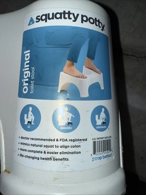 Squatty Potty The Original Bathroom Toilet Stool, 7 Inch height, White - Image 1 of 3
