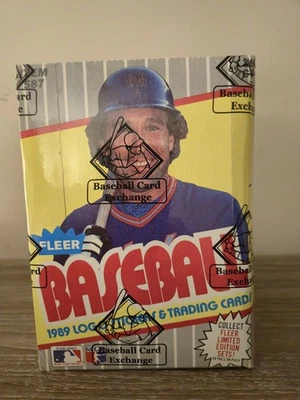 1989 FLEER BASEBALL WAX BOX BBCE SEALED & AUTHENTICATED FASC!! (CASE CODE 90812) - Image 1 of 4