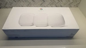 Google - Nest Wi-fi Pro 6e AXE5400 Mesh Router (3-pack) - Snow - Photo 1/2