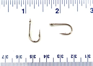 1000 GT 9171 Nickel Plated Open Eye Siwash Fishing Hooks size 10 - Picture 1 of 1
