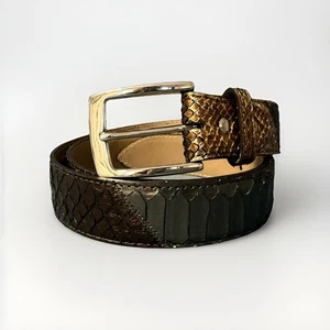 CINTURA DONNA  ARTIGIANALE IN VERA PELLE PITONE - Foto 1 di 7