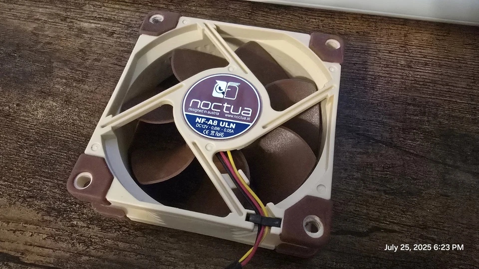 Noctua NF-A8 ULN Ultra Quiet Silent Fan, 3-Pin, 80mm, Brown - Image 1 of 4