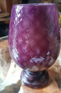 Vintage Empoli Amethyst Glas Vase. Lattimo 8 Zoll groß - Bild 1 von 9