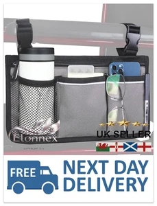 WHEELCHAIR SIDE BAG ALSO FOR MOBILITY SCOOTER WALKER ROLLATOR - Picture 1 of 12