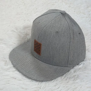 Men's Vans Checkbox Logo Snapback Hat Cap Grey Heather One Size - Picture 1 of 6