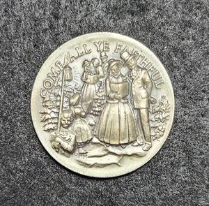 Medalla de plata esterlina fiel Christmas O Come All Ye .66 OZ ASW - Imagen 1 de 3