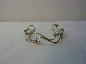 Sterling Silver Mexico Open Scroll Swirl Unique Cuff Bracelet 11.3 grms Signed - Picture 1 of 6