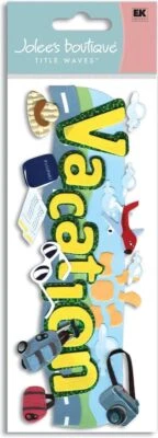 Jolee's Boutique TITLE WAVE 尺寸贴纸 - VACATION - 3 件 — 第 1/2 张图片