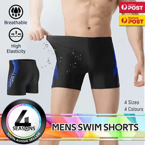 Man Swim Shorts Swimwear Swimming Trunks Joggings Boxer Briefs Short Beach Pants - Picture 1 of 13