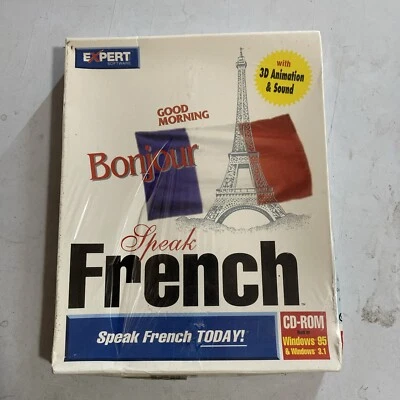 Speak French CD-ROM Windows 95 - Expert Software - New Sealed - Image 1 of 4