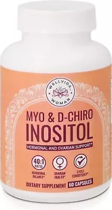 Myo-Inositol + D-Chiro + Vitex 60 Count Optimal 40:1 Inositol Ratio Vegan - Picture 1 of 7