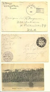USA 1918 ca. 5 x CV / CARD -A.P.O. - MILITAIR -NAVY - CENSOR -F/VF @13 - Picture 1 of 4