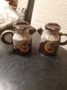 Vintage Ceramic Great Smokey Mountain Salt & Pepper Shakers, Snow Cap, Bears,... - Picture 1 of 7