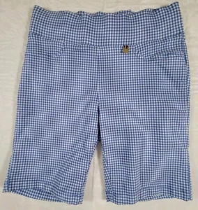 Tommy Hilfiger Girls Blue And White Checker Shorts Size 6 - Picture 1 of 17