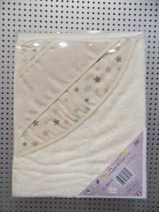 ACCAPPATOIO NEONATO TRIANGOLO SPUGNA ECRU' STELLE RICAMARE PUNTO CROCE BA119 - Picture 1 of 1