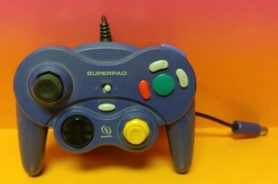 Nintendo Gamecube Controller NGC Purple Indigo Interact Control Tested Working - Image 1 of 2
