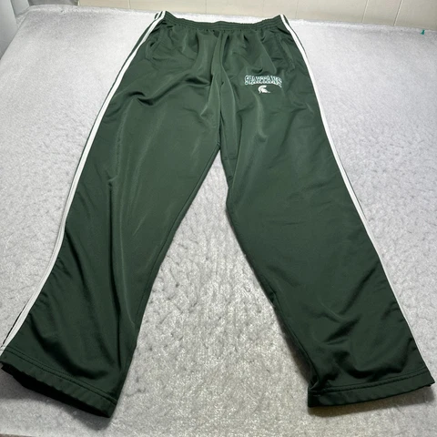 Michigan State Spartans Steve & Barry's Track Pants Mens XL Green Tear Aways Cover