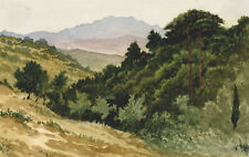 George J. Cayley, Hydra Valley, Algier, Algerien - Original 1874 Aquarellmalerei