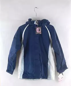 Black Dot Hooded Girls Youth Kids Winter Ski Snowboard Jacket Blue XL (18-20) - Picture 1 of 4
