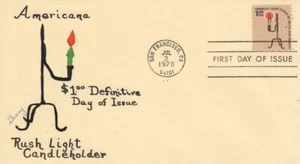 1610 $1 RUSH LAMP - Ginny hand painted cachet - Picture 1 of 1