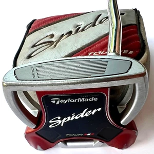 TaylorMade Spider Tour Putter 37" Red Silver Super Stroke GTR + Headcover - Picture 1 of 14