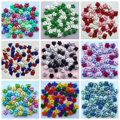 Dress It Up Tiny Buttons SEW THRU SHAPES Quilting Sewing Card Making Heart Star - Image 1 of 2