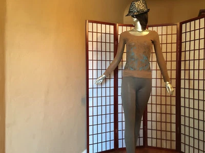 Top térmico marrón manga larga Decree ropa para mujer talla S mezcla de algodón prenda Foto 1 de 4