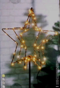 LED Gartenstecker Stern Deko Advent Weihnachten Beleuchtung Balkon Garten 52 LED - Bild 1 von 5