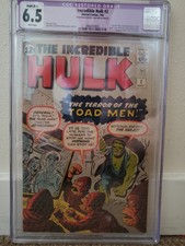 Incredible Hulk # 2 CGC 6.5 (Restoration) 1st Green Hulk and Toad Men 1962