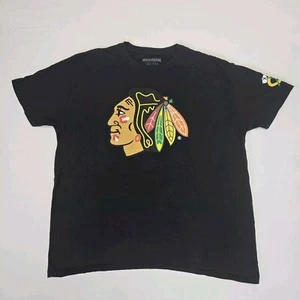 Chicago Blackhawks MADHOUSE T Shirt Mens 2XL Black Short Sleeve NHL 100% Cotton - Picture 1 of 5