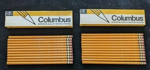 2 Schachteln Vintage NEU Columbus 1492 #4 Faber Castell USA Schreibstifte 1 fehlt - Bild 1 von 9