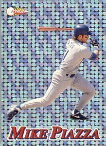 1994 Pacific Silver Prisms Circular Dodgers Baseball Card #29 Mike Piazza