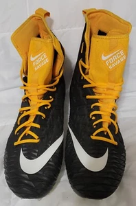 Size 18 Nike Force Savage Elite Football Cleats Black & Yellow 918345-017 - Picture 1 of 20