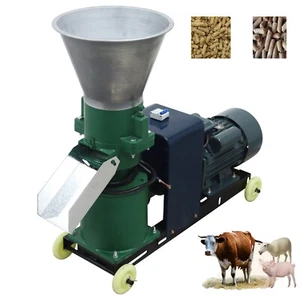 6mm 2 Rollers 220V Feed Pellet Mill Machine Farm Zoo Chicken Feed Pelletizer 3KW - Picture 1 of 24