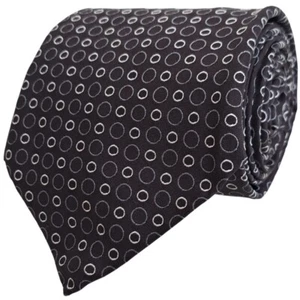 BALMAIN PARIS Mens Tie Black – White & Grey Polka Dots NEW - Picture 1 of 6