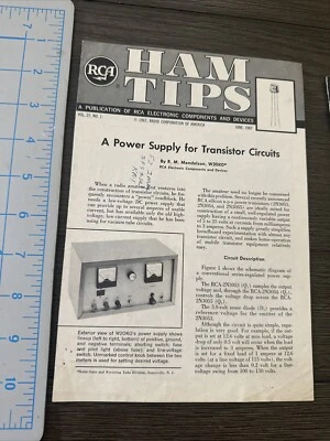 Vintage RCA Ham Radio Tips 1967  Brochure Pamphlet - Image 1 of 4