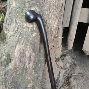 Ambidextrous Offset INCH Handle Original Ironwood African Walking Hiking Stick - Picture 1 of 6