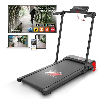 YM NEXT 1000 Tapis Roulant Elettrico Pieghevole, Salvaspazio, 12 programmi, Nero - Immagine 1 di 4