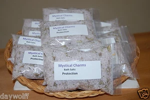 Protection Bath Salts over 4oz Hoodoo- Wicca- Soak Away All Negativity Stress  - Picture 1 of 9