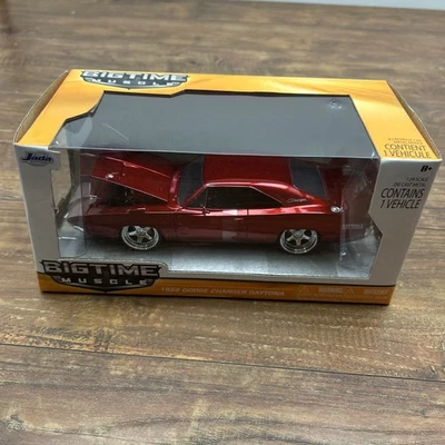 Bigtime Muscle 1969 Dodge Charger Daytona rojo diecast Jada juguete 1:24 coche nuevo Foto 1 de 4