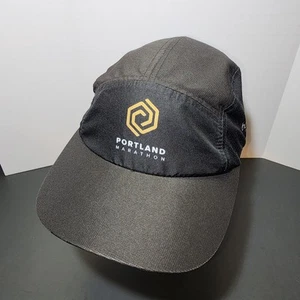 Portland Marathon Strap Back Cap Hat Boco Black 5 Panel Lightweight  Running  - Picture 1 of 9