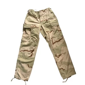 NWT Camo Pants Men’s Size S Green/Tan Camouflage Cargo Adjustable Waist - Picture 1 of 9