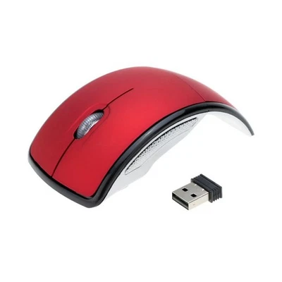 Silent Click Quiet Folding Optical Wireless Arc Mouse Portable Compact - Image 1 of 2