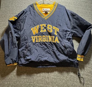 Vintage 1980s West Virginia Mountaineers WVU Large Champion Windbreaker Jacket - Bild 1 von 8