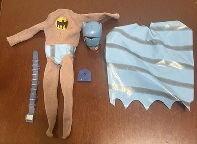 Vintage Original Captain Action 1966 Ideal Batman Outfit Mask Face Belt Cape - Image 1 of 4