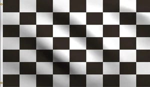DMSE Checkered Racing Black and White Squares Race Finished Flag 2X3 Ft Foot ... - Picture 1 of 4