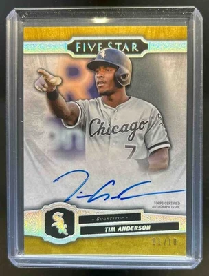 Topps Five Star 2021 Tim Anderson Gold Auto #1/10 White Sox Foto 1 de 2