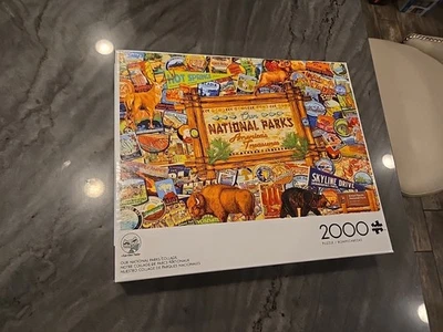 Puzzle Kate Ward Thacker Nuestros Parques Nacionales Collage 2000 Nuevos Juegos de Búfalo Foto 1 de 4