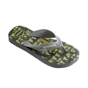 NEW Havaianas Kids Max Star Wars Sandal Flip Flop Steel Grey Glow in the Dark - Picture 1 of 4